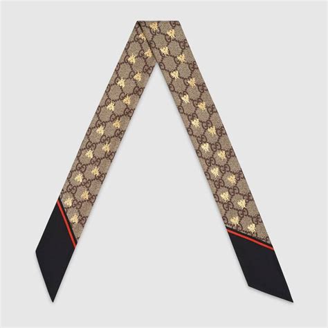 gucci bees silk neck bow|Gucci GG bees silk neck bow.